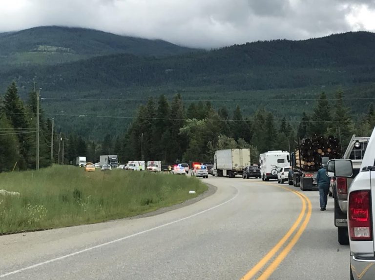 UPDATE: Highway 3 Opened Near Moyie Following Wednesday Collision