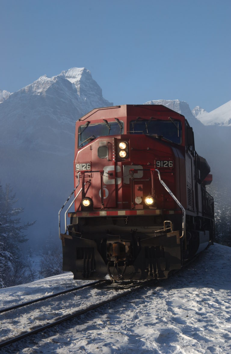 CP Rail train jumps tracks near Crowsnest Pass