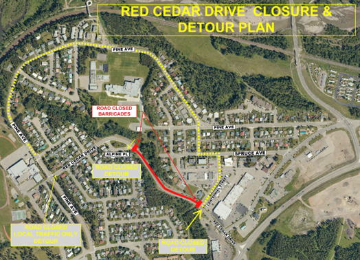 Sparwood to close part of Red Cedar Drive for evaluation work