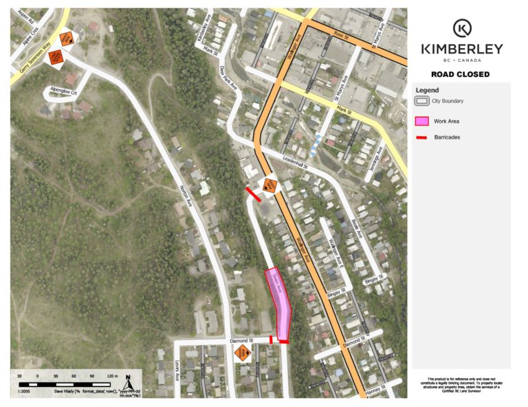 Kimberley to close section of Swan Ave. for repairs