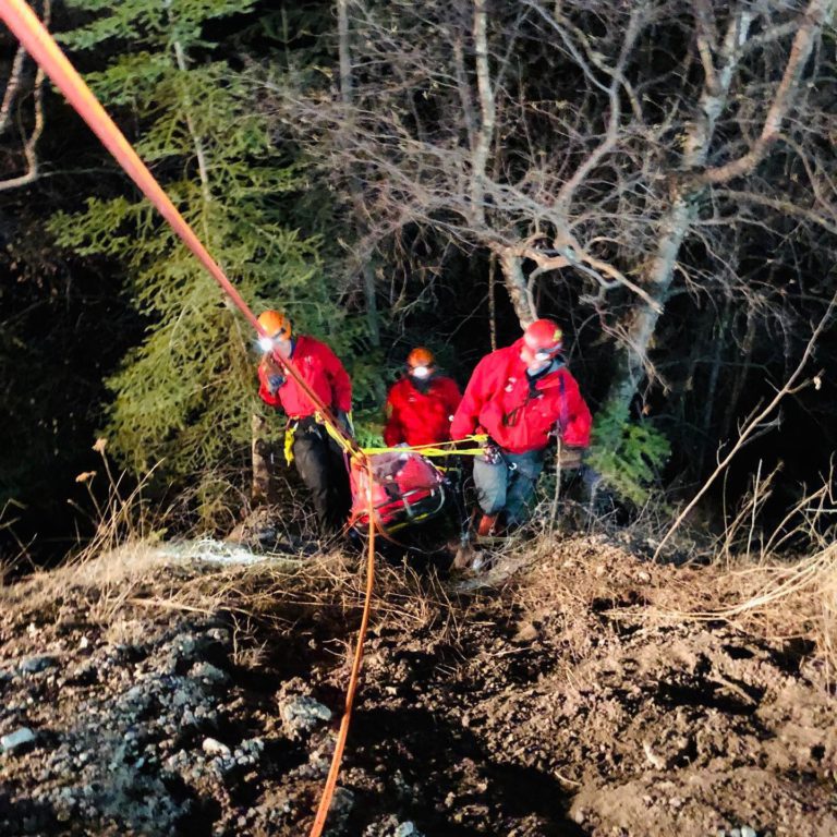 Search and Rescue teams recover injured person near Whiteswan Lake