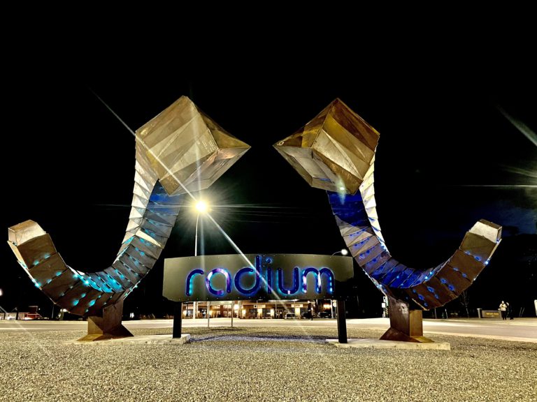 Ram Horn sculpture beautifies new Radium Hot Springs roundabout