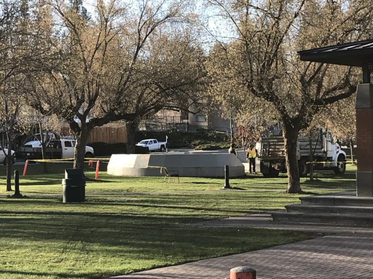 Cranbrook removing concrete memorial planters in Rotary Park