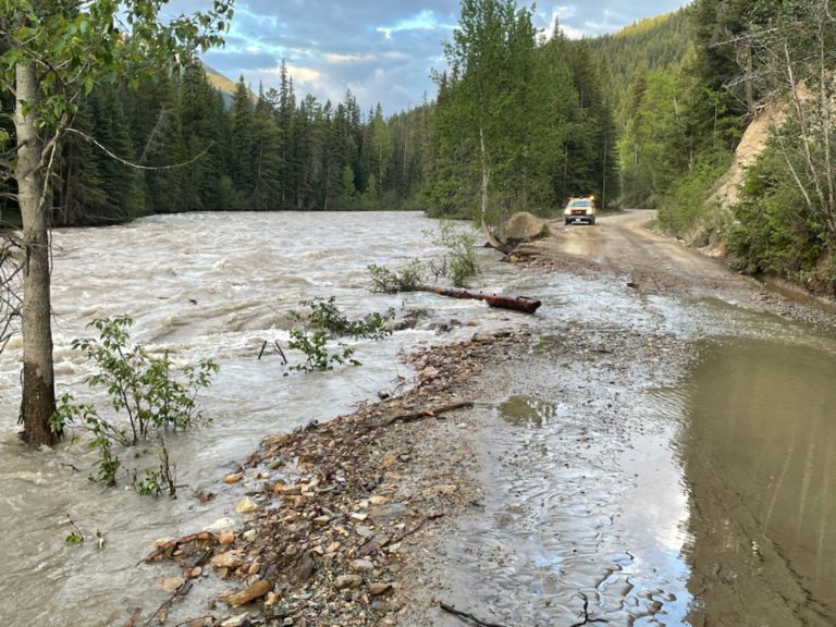 Toby Creek Road washed out, forcing indefinite closure