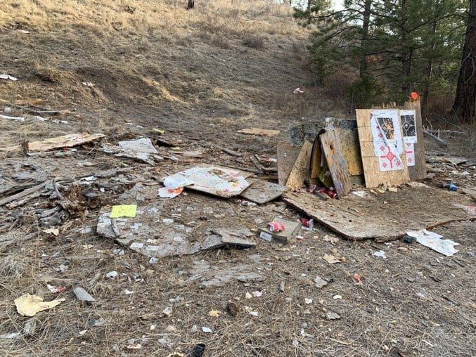 Unauthorized gun range cleaned up