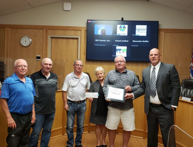 2020 Sparwood Volunteer Organization of the Year Award presented