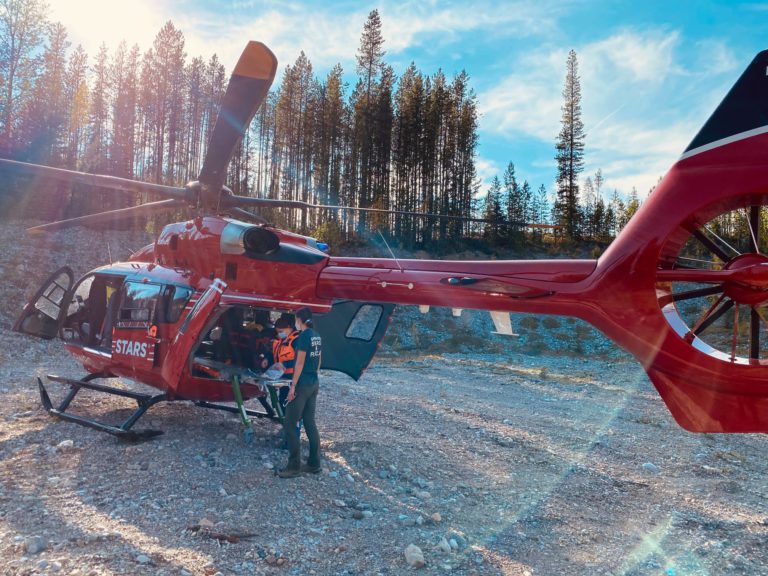 Sparwood SAR rescue injured rider