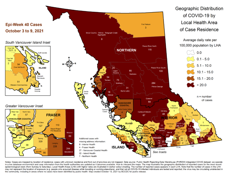 BC CDC: Covid Numbers Decline on Rolling-Plateau