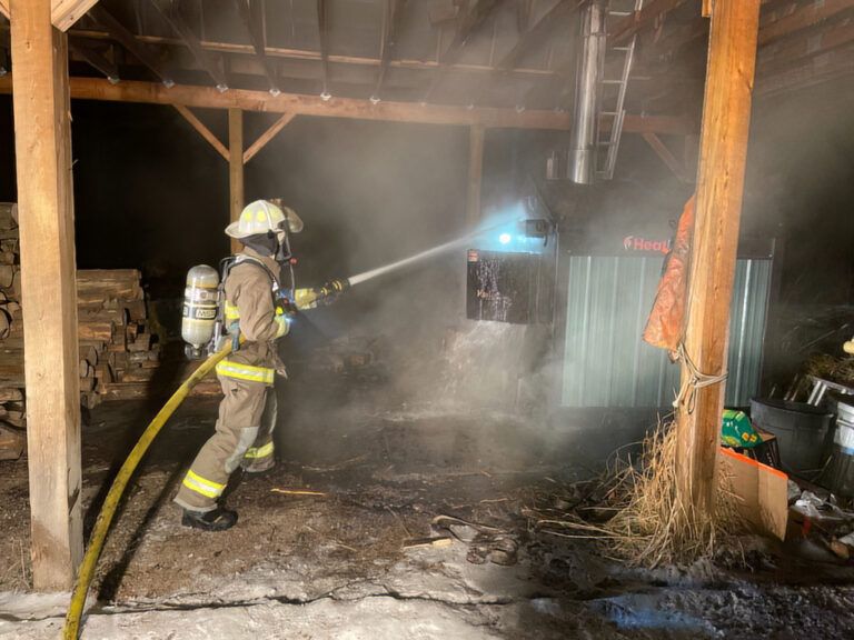 Hosmer firefighters extinguish wood stove fire