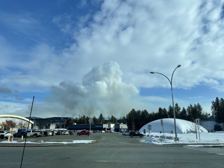 Private land pile burning going on near Cranbrook Community Forest