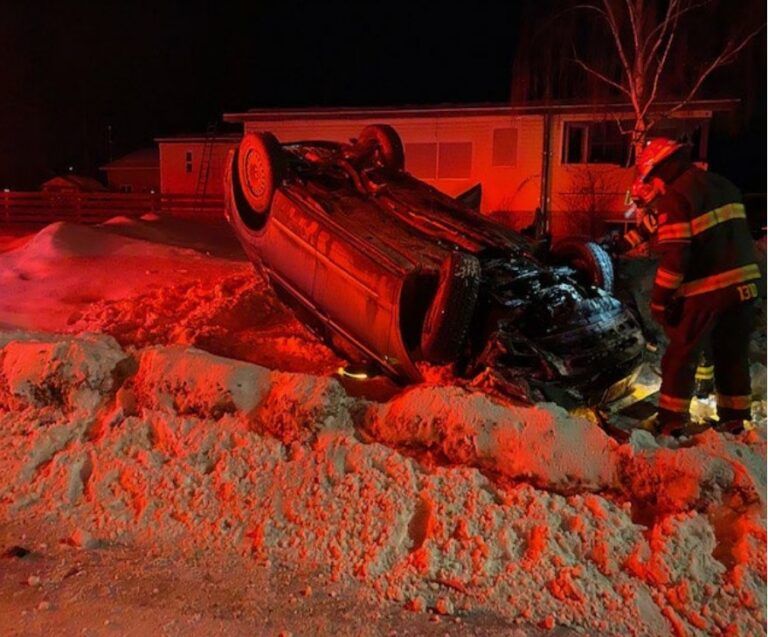 Elkford Fire Rescue deals with late night rollover