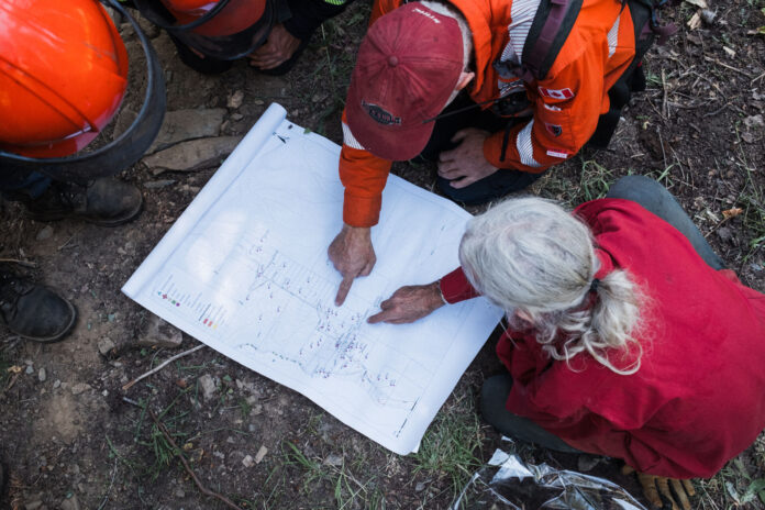 People looking at a map.